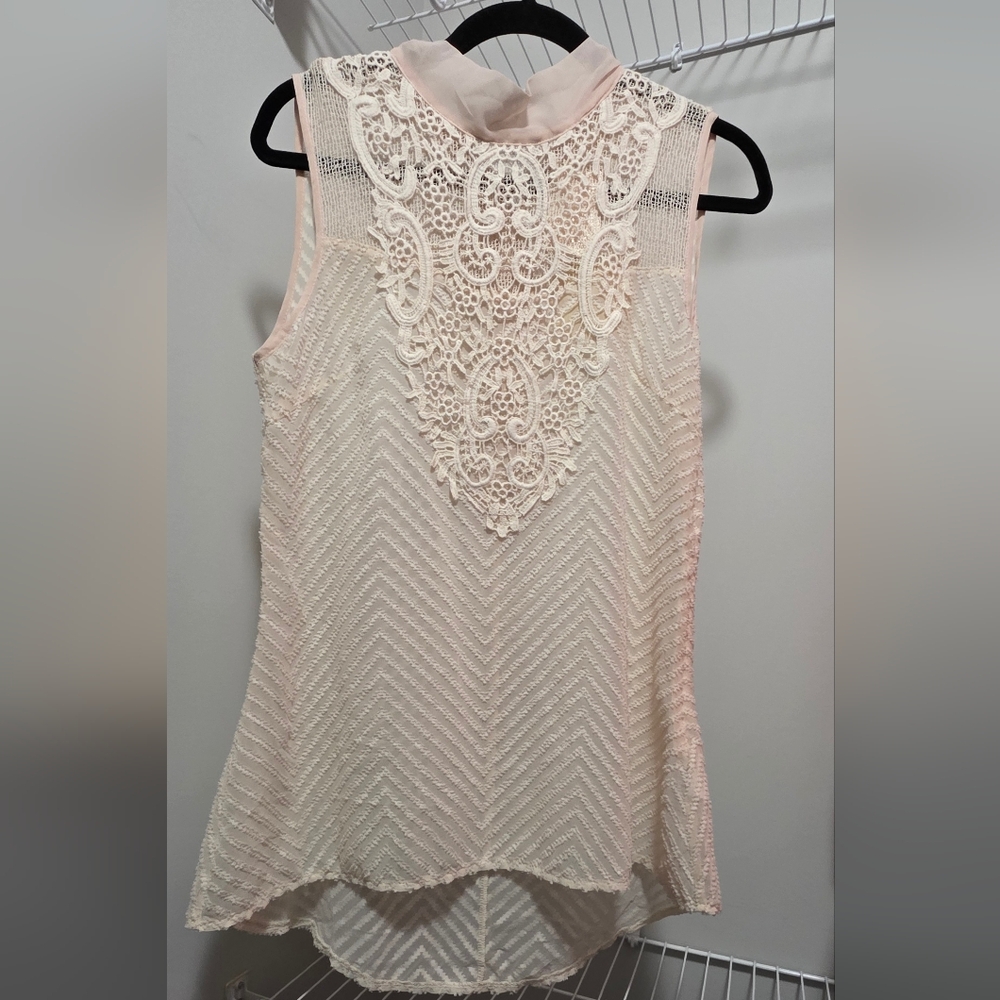 A'Reve Cream Lace Detail Blouse